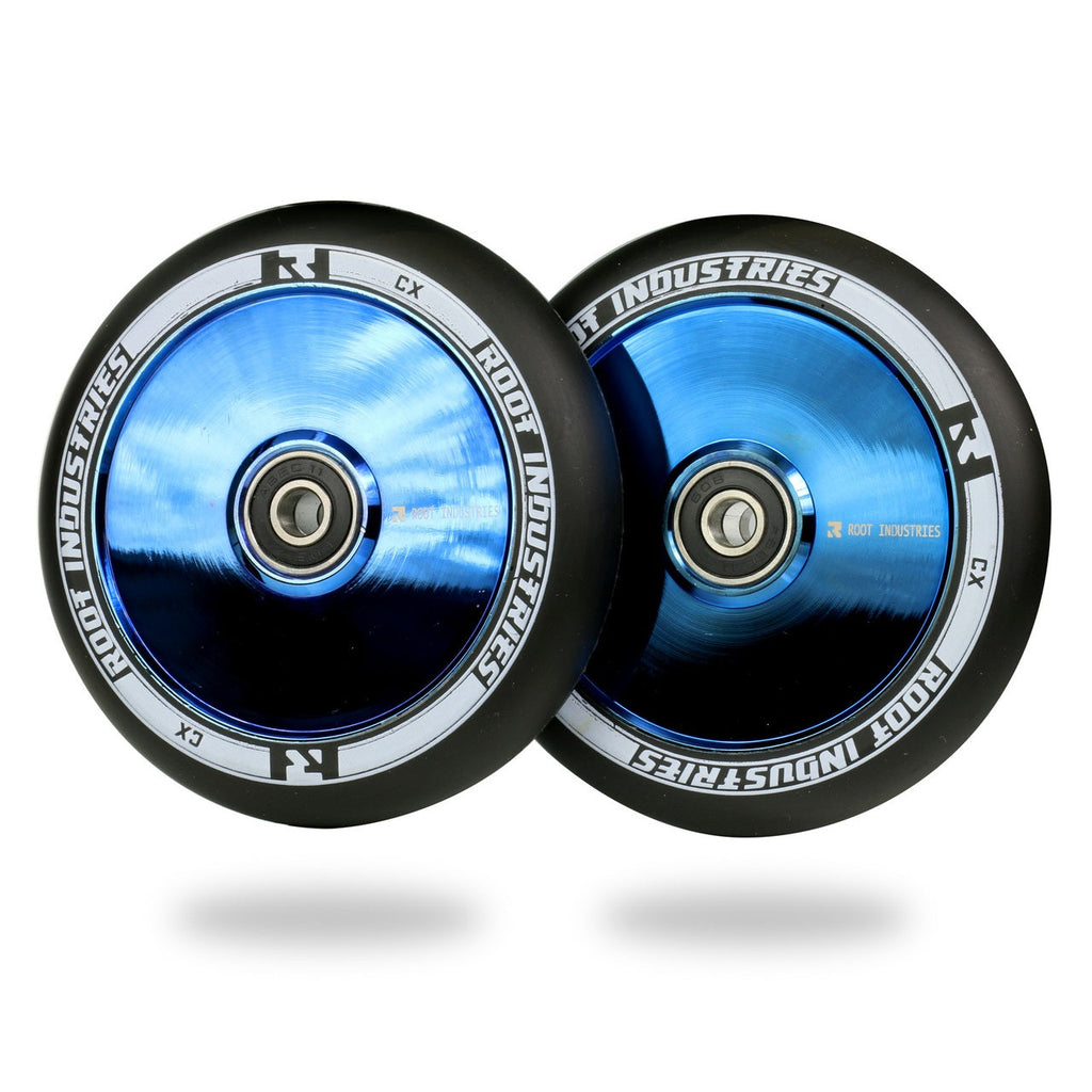 Root Industries Air Wheels 110mm - Black/Blu-Ray (Pair) by Skates USA