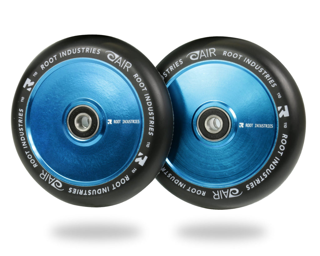Root Industries AIR Wheels 110mm - Black/Sky Blue (Pair) by Skates USA
