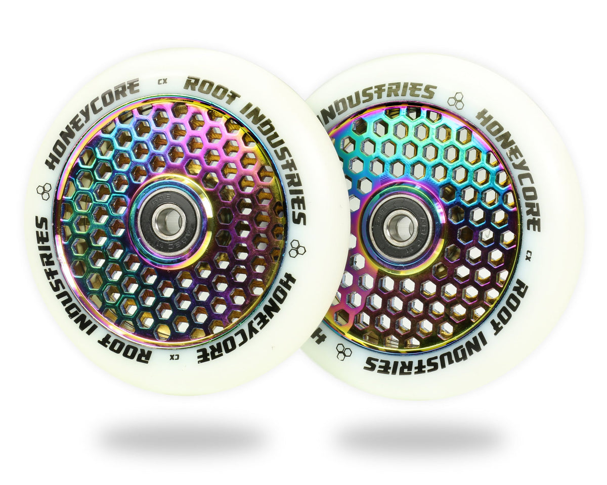 Root Industries HoneyCore Wheels 110mm - White/Rocket Fuel (Pair) by Skates USA