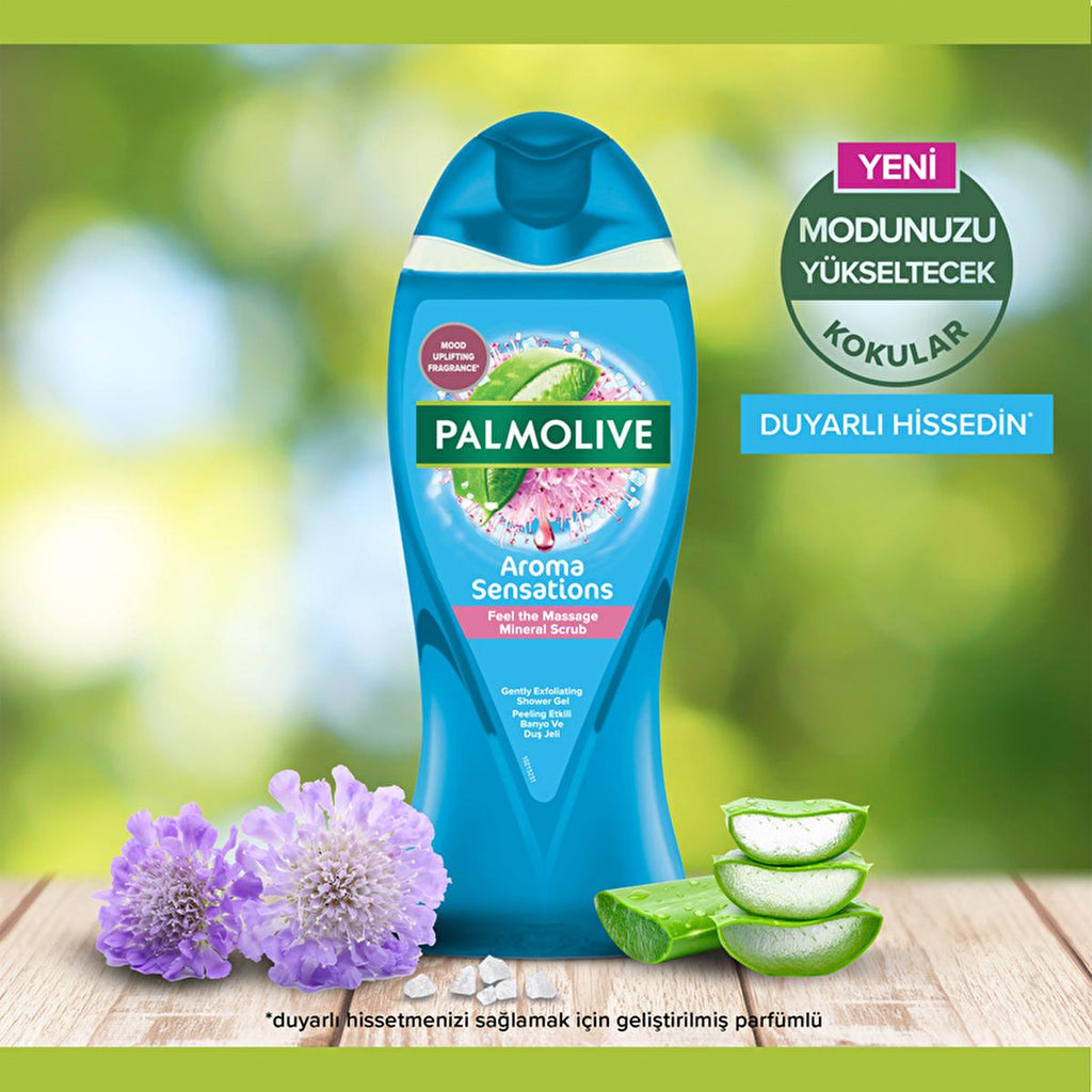 Palmolive Natural Shower Gel with Dead Sea Salt & Aloe Vera - Luxurious Fragrance Body Wash for Soothing Skin, 16.91 fl oz