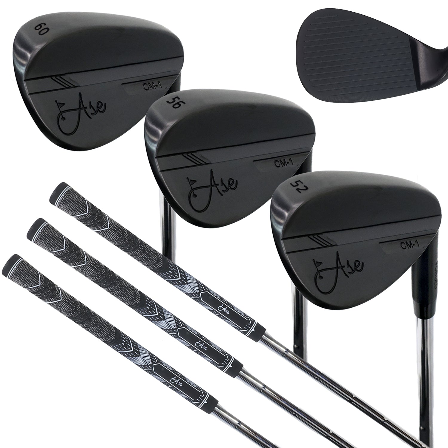 Ase BLACKOUT 3-Piece Wedge Set (52,56,60) *Backorder* – Ase Golf, view 12