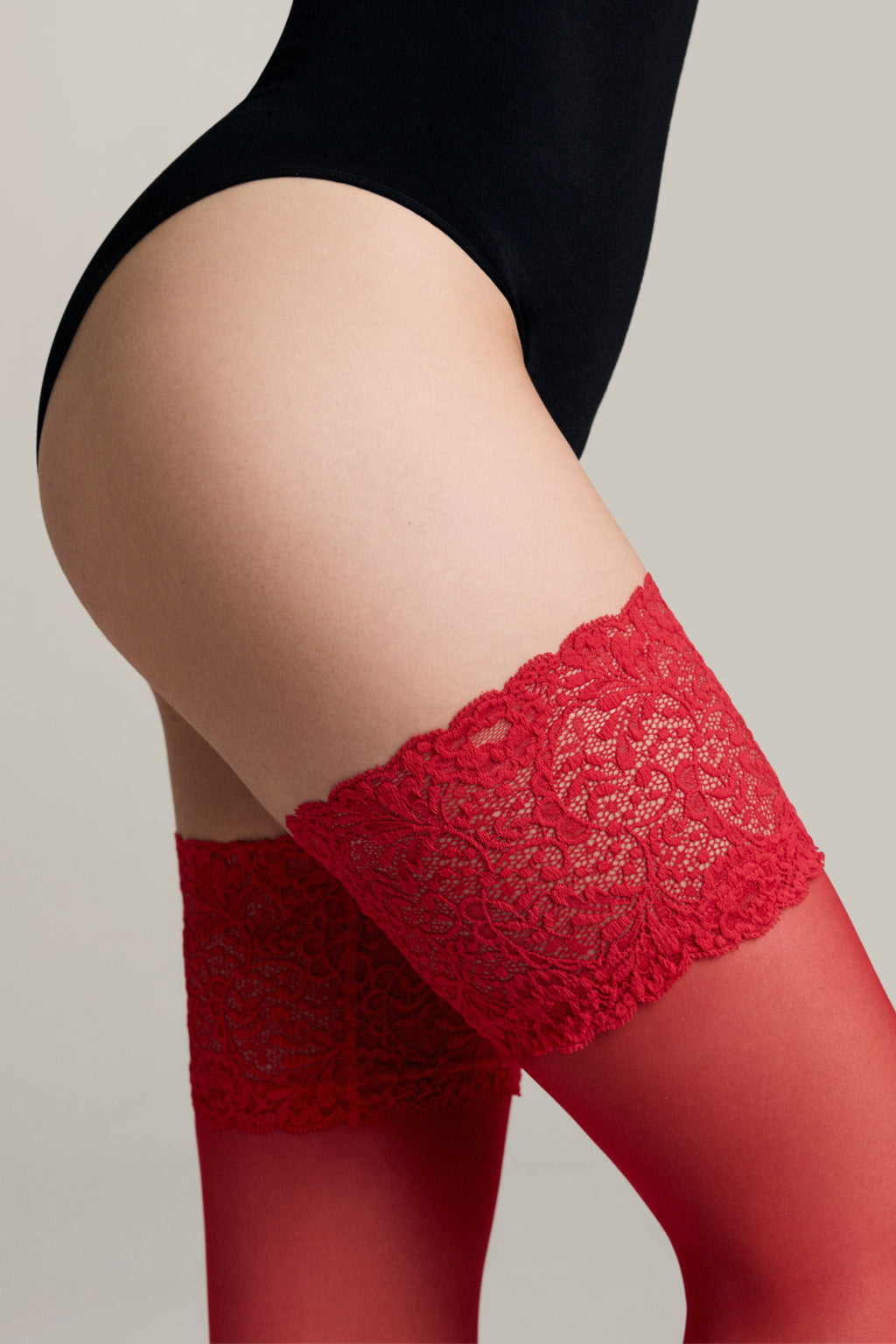 TheRanok.com Fantasy Stockings Conte Amour - Openwork Elastic Band and Silk Effect — color detail