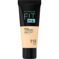 Maybelline Fit Me Matte + Poreless Liquid Foundation: Natural Matte Finish, Minimizes Pores & Controls Oil (118 Nude)