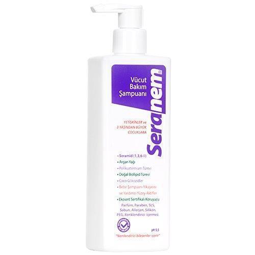 Seranem Moisturizing Body Wash Shampoo: Gentle & Hydrating Cleanser for Face & Body - Perfect for Sensitive Skin & Kids (9.3 fl oz)