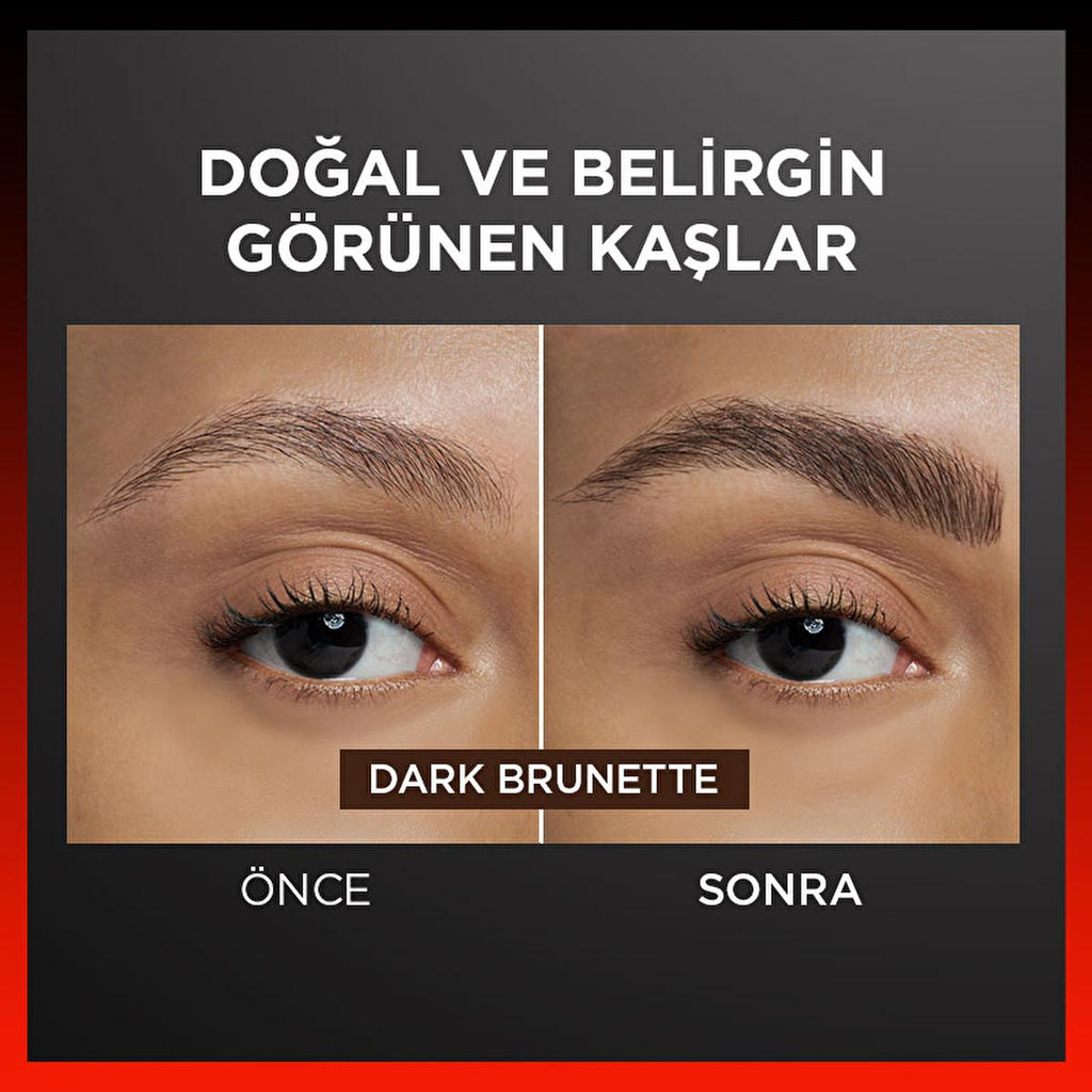 Loreal Paris Infaillible Faux Brow: Ultra-Fine Dark Brunette Brow Pencil for Natural, Long-Lasting, Smudge & Waterproof Definition