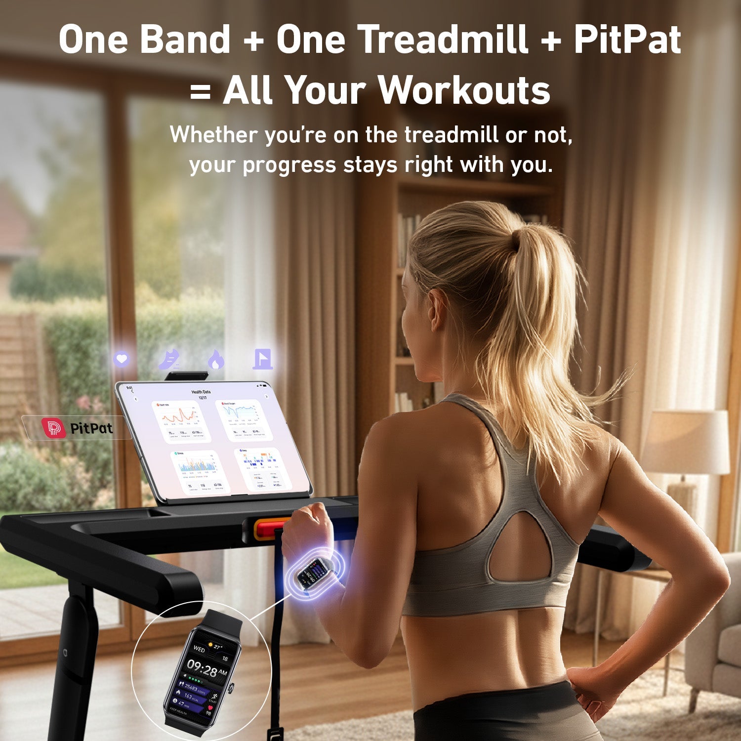DeerRun X20 Incline Home Treadmill with 15% Auto Incline & Full Running Deck | 400 lbs, 11.3 mph – DeerRun®, view 9