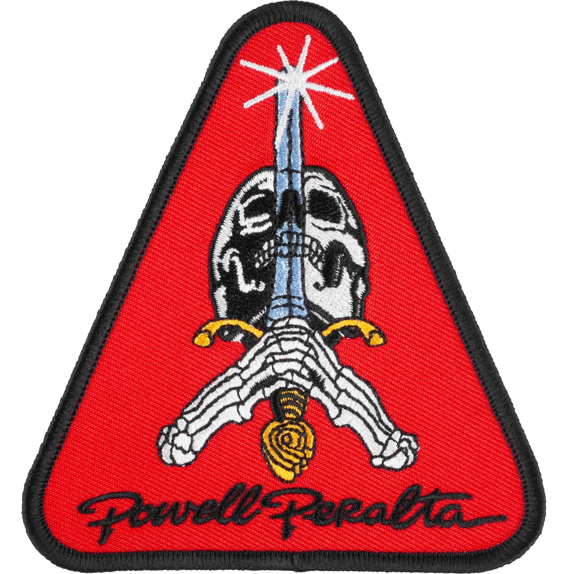 Powell Peralta Skull and Sword Red Patch - 4.5"