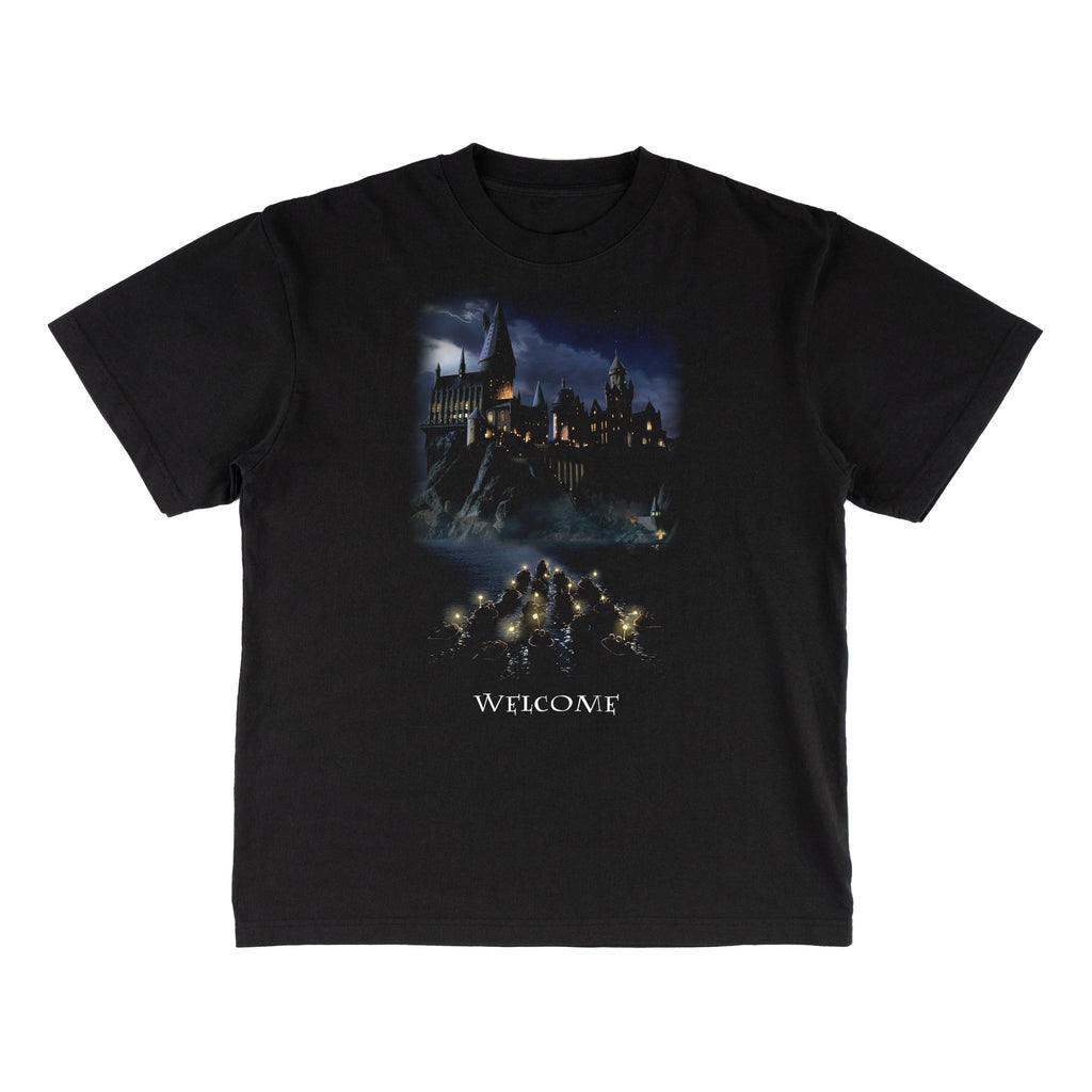 Welcome x Harry Potter Arrival Boxy Garment-Dyed Tee - Black by Skates USA