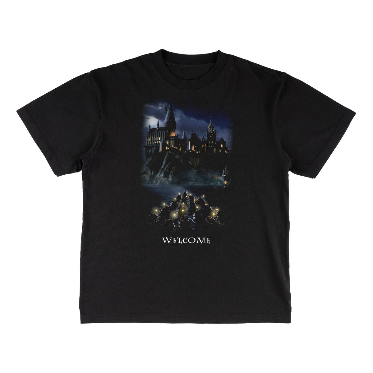 Welcome x Harry Potter Arrival Boxy Garment-Dyed Tee - Black by Skates USA
