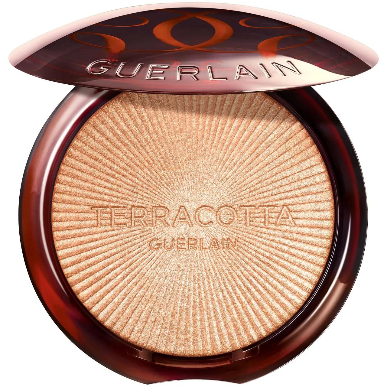 Terracotta Luminizer: Shimmering Golden Glow Highlighter Powder - Argan Oil Infused, Buildable, Cruelty-Free for Radiant Complexion