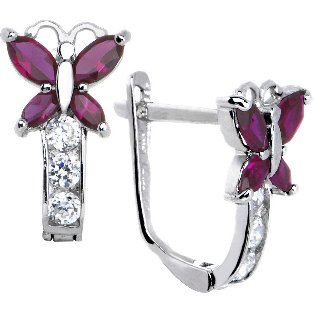 BodyCandy 14k Yellow Gold Butterfly December Birthstone Leverback Earrings — main product shot