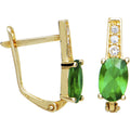 BodyCandy 14k Yellow Gold CZ May Birthstone Leverback Earrings — main product shot