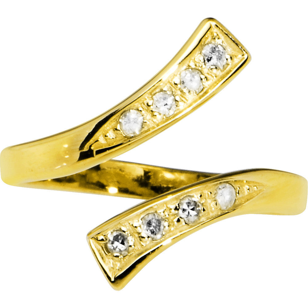 BodyCandy 10k Yellow Gold Cubic Zirconia Classic Toe Ring — main product shot