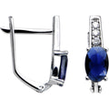 BodyCandy 14k White Gold CZ September Birthstone Leverback Earrings — main product shot