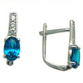 BodyCandy 14k White Gold CZ December Birthstone Leverback Earrings — main product shot