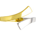 BodyCandy 10k White Gold Yellow White Smooth Divided Toe Ring — main product shot