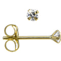 BodyCandy 14k Yellow Gold .03 ct Cubic Zirconia  Round Earrings — main product shot