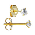 BodyCandy 14k Yellow Gold .06 ct Cubic Zirconia Round Earrings — main product shot