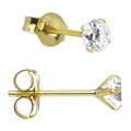 BodyCandy 14k Yellow Gold .10 ct Cubic Zirconia Round Earrings — main product shot