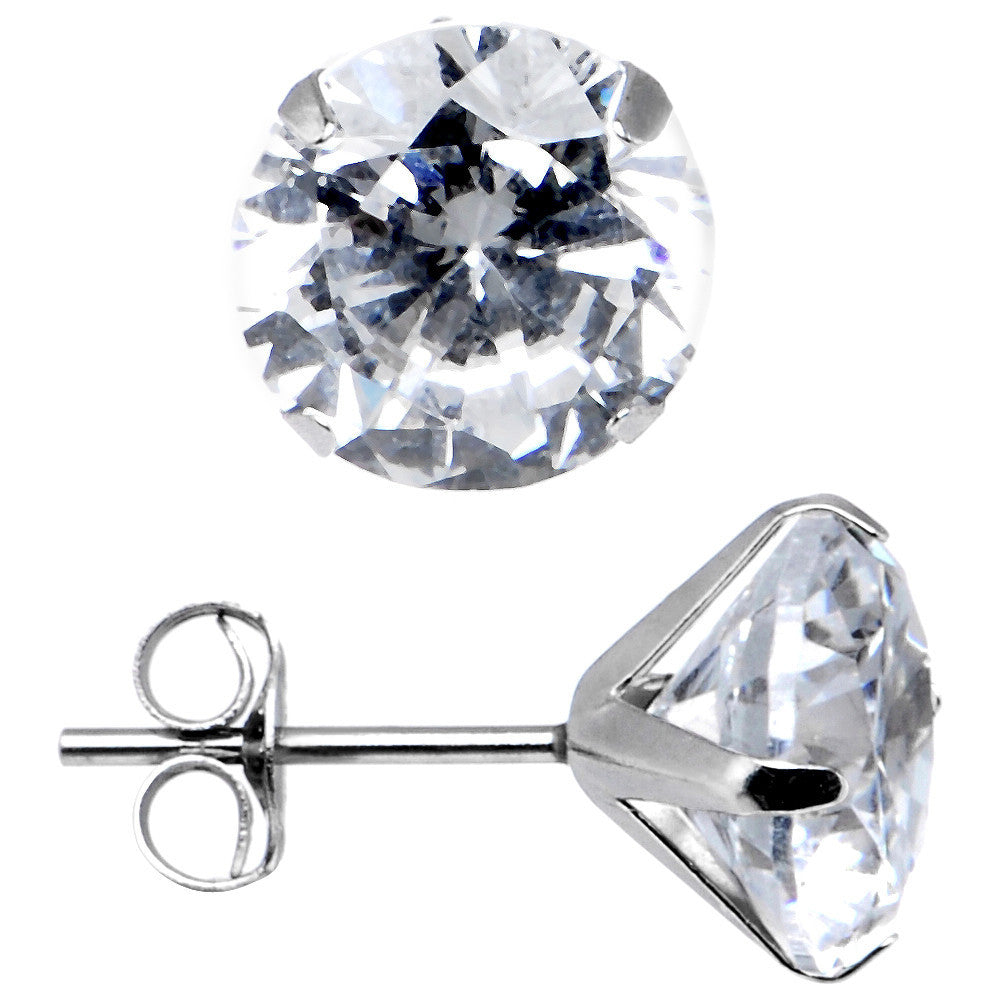 BodyCandy 14k White Gold 1.25ct Cubic Zirconia Round Earrings — main product shot