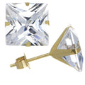 BodyCandy 14k Yellow Gold .80ct Cubic Zirconia Square Earrings — main product shot