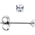 BodyCandy 14k White Gold .03 ct Cubic Zirconia Square Earrings — main product shot