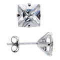 BodyCandy 14k White Gold .80ct Cubic Zirconia Square Earrings — main product shot