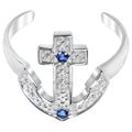 BodyCandy 925 Sterling Silver Blue CZ Anchor Toe Ring — main product shot