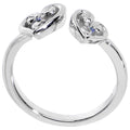 BodyCandy 925 Sterling Silver CZ Dual Heart Toe Ring — main product shot