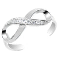 BodyCandy 925 Sterling Silver CZ Infinity Toe Ring — main product shot