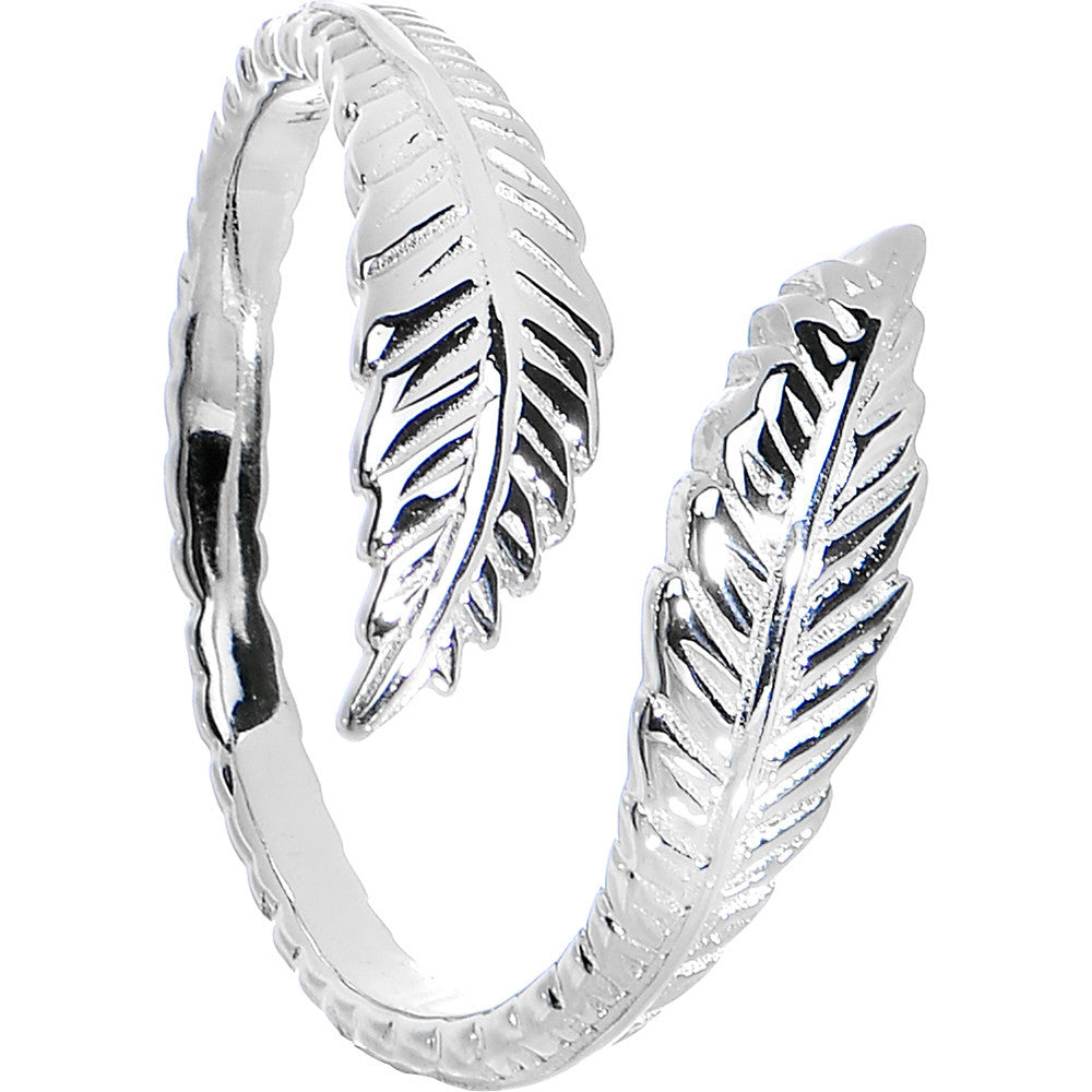 BodyCandy 925 Sterling Silver Feather Toe Ring — main product shot