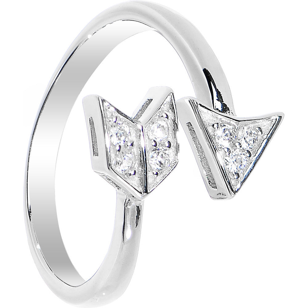 BodyCandy 925 Sterling Silver CZ Arrow Toe Ring — main product shot