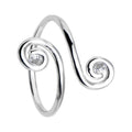 BodyCandy 925 Sterling Silver Swirl Toe Ring — main product shot
