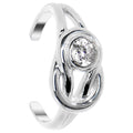 BodyCandy 925 Sterling Silver CZ Knot Toe Ring — main product shot
