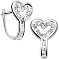 BodyCandy Sterling Silver Heart CZ April Birthstone Youth Leverback Earrings — main product shot