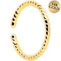 BodyCandy 14k Yellow Gold Bendable Nose Hoop 20G 5/16 Twisted — main product shot