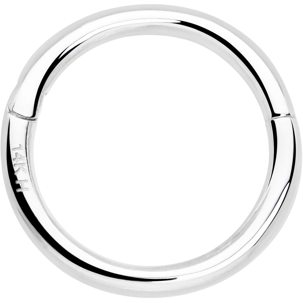 BodyCandy 14k Solid White Gold Hinged Segment Ring Elegance 18G 5/16 — lifestyle context