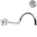 BodyCandy Solid 14k Wt. Gold .01 Carat Genuine Diamond Nose Ring — main product shot