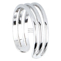 BodyCandy Solid 14k White Gold Trio Band Toe Ring — main product shot