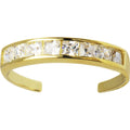 BodyCandy Solid 14K Yellow Gold Cubic Zirconia Toe Ring — main product shot