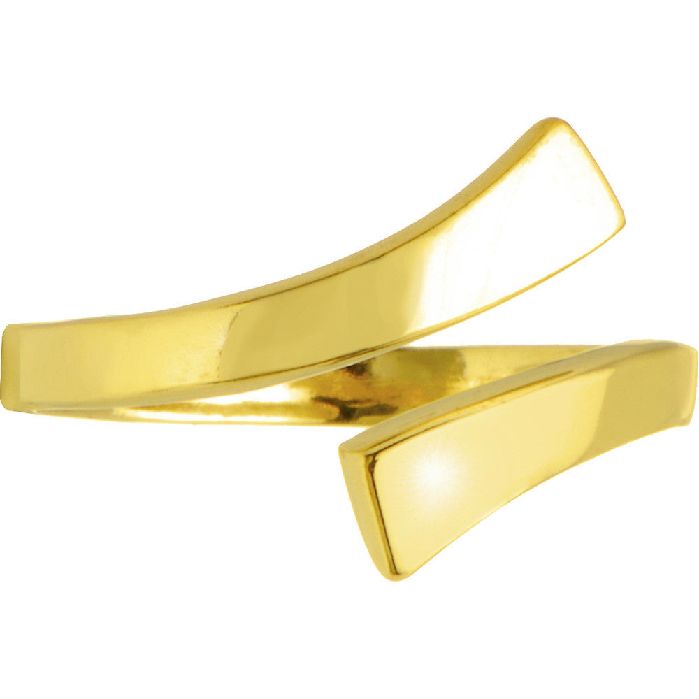 BodyCandy Solid 14k Yellow Gold Smooth Divided Toe Ring — main product shot
