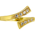 BodyCandy Solid 14k Yellow Gold Cubic Zirconia Classic Toe Ring — main product shot