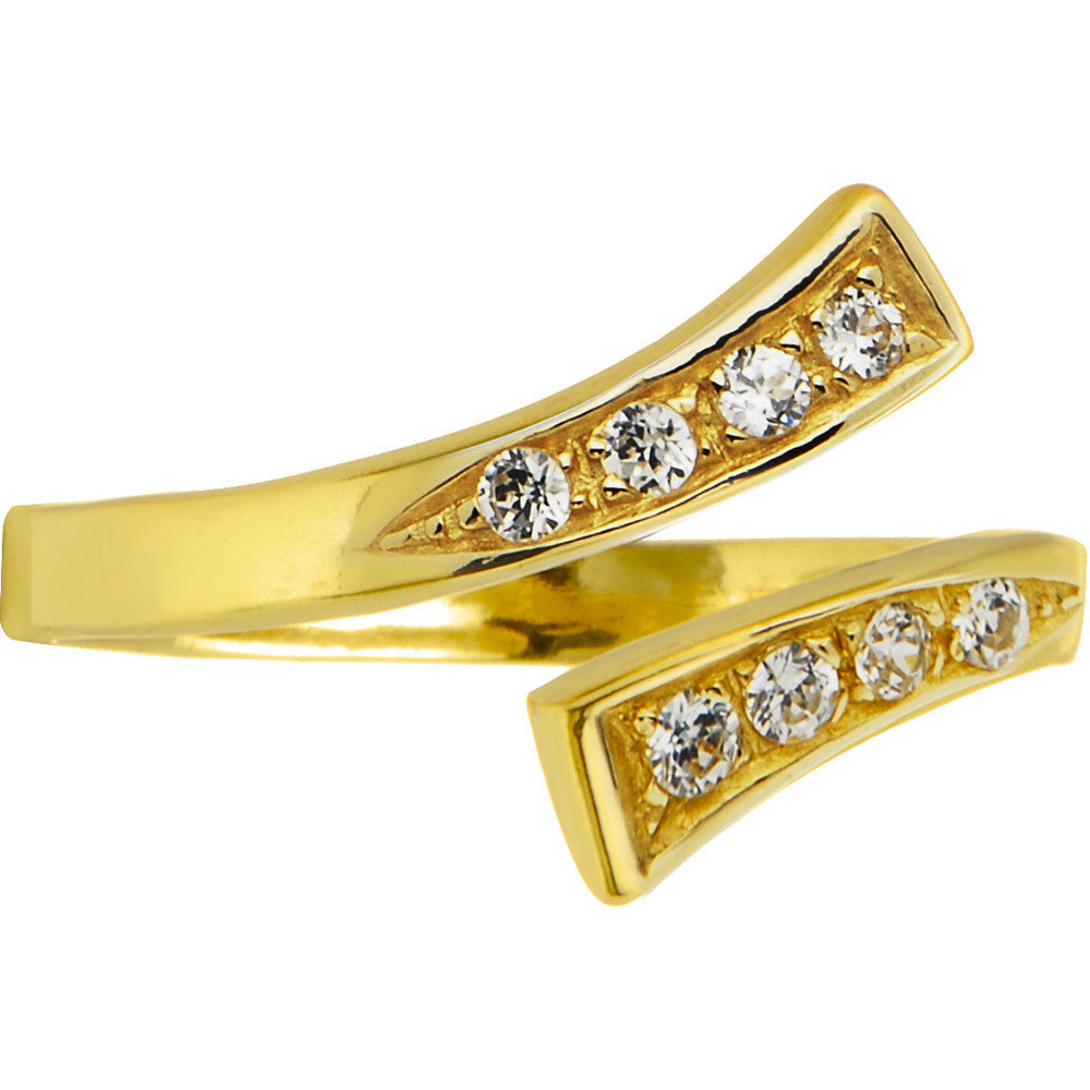 BodyCandy Solid 14k Yellow Gold Cubic Zirconia Classic Toe Ring — main product shot