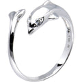 BodyCandy Solid 14k White Gold Dolphin Toe Ring — main product shot
