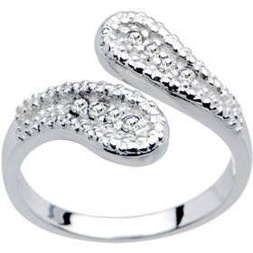 Sterling Silver 925 Cubic Zirconia Wrap Toe Ring
