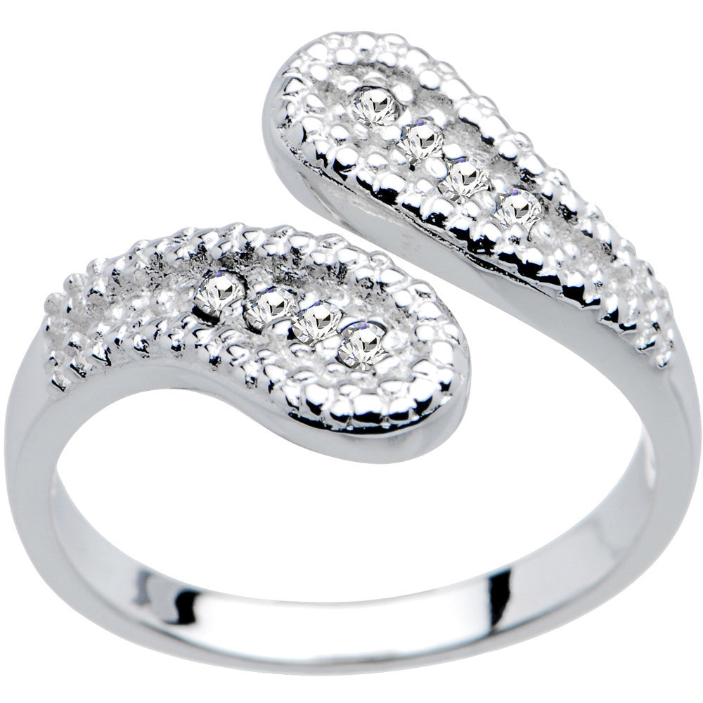BodyCandy Sterling Silver 925 Cubic Zirconia Wrap Toe Ring — main product shot