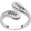 BodyCandy Sterling Silver 925 Black Cubic Zirconia Wrap Toe Ring — main product shot