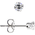 BodyCandy 925 Sterling Silver 3mm CZ Round Stud Earrings — main product shot