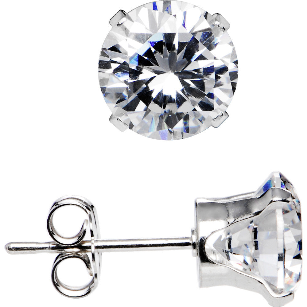 BodyCandy 925 Sterling Silver CZ Stud Earrings — alternative angle