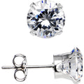 BodyCandy 925 Sterling Silver 7mm CZ Round Stud Earrings — main product shot